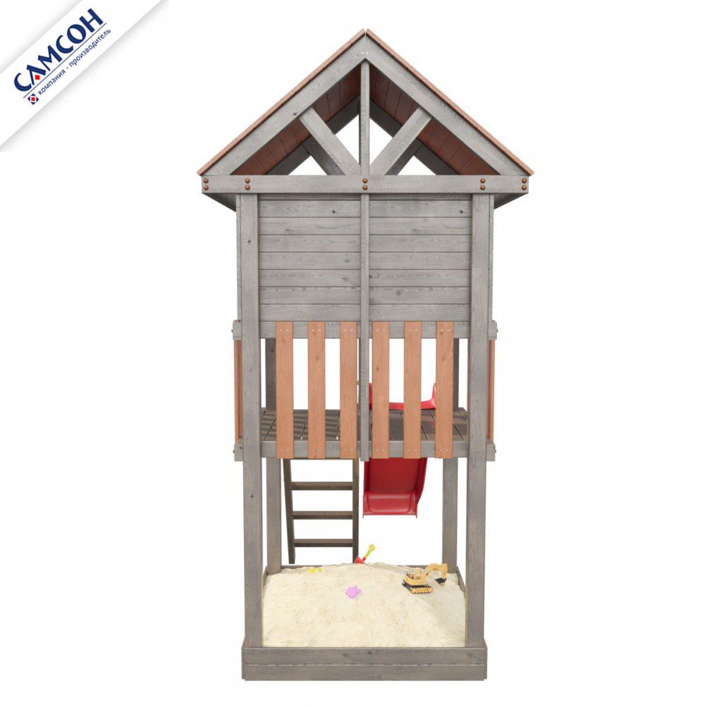Детская деревянная игровая площадка Самсон Сибирика Башня (Umbra-Terracotta)