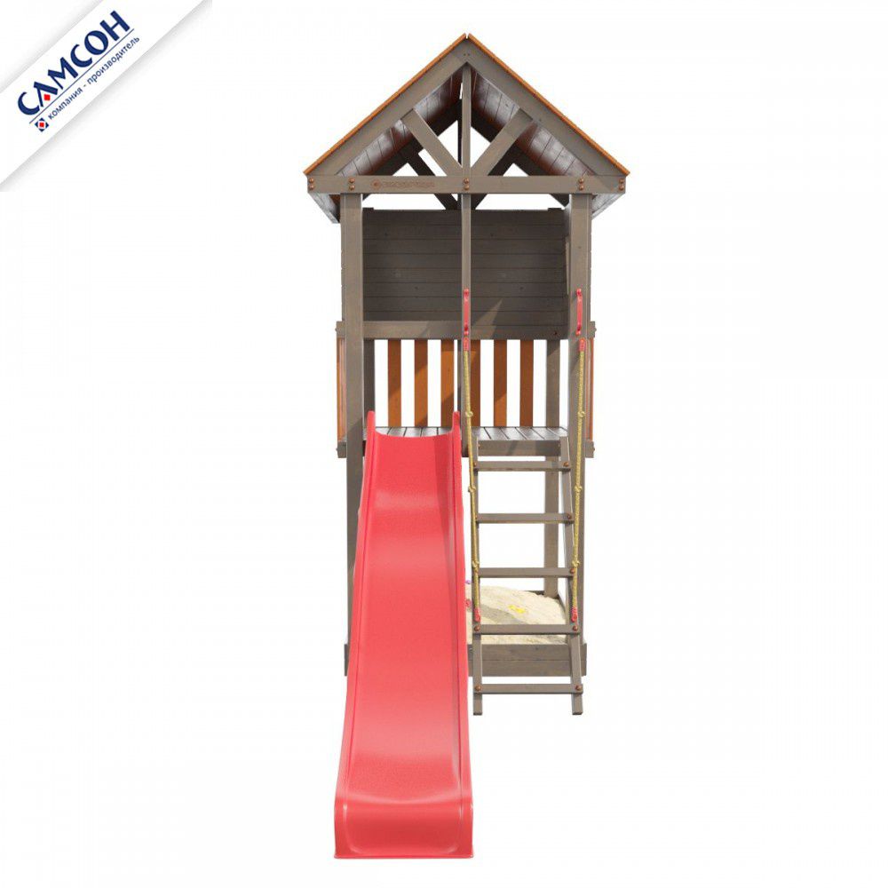 Детская деревянная игровая площадка Самсон Сибирика Башня (Umbra-Terracotta)