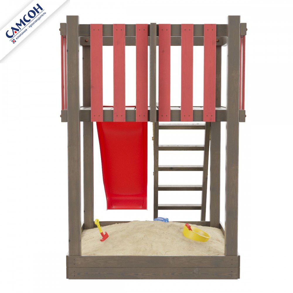 Детская деревянная игровая площадка Самсон Сибирика Мини (Umbra-Carmine)