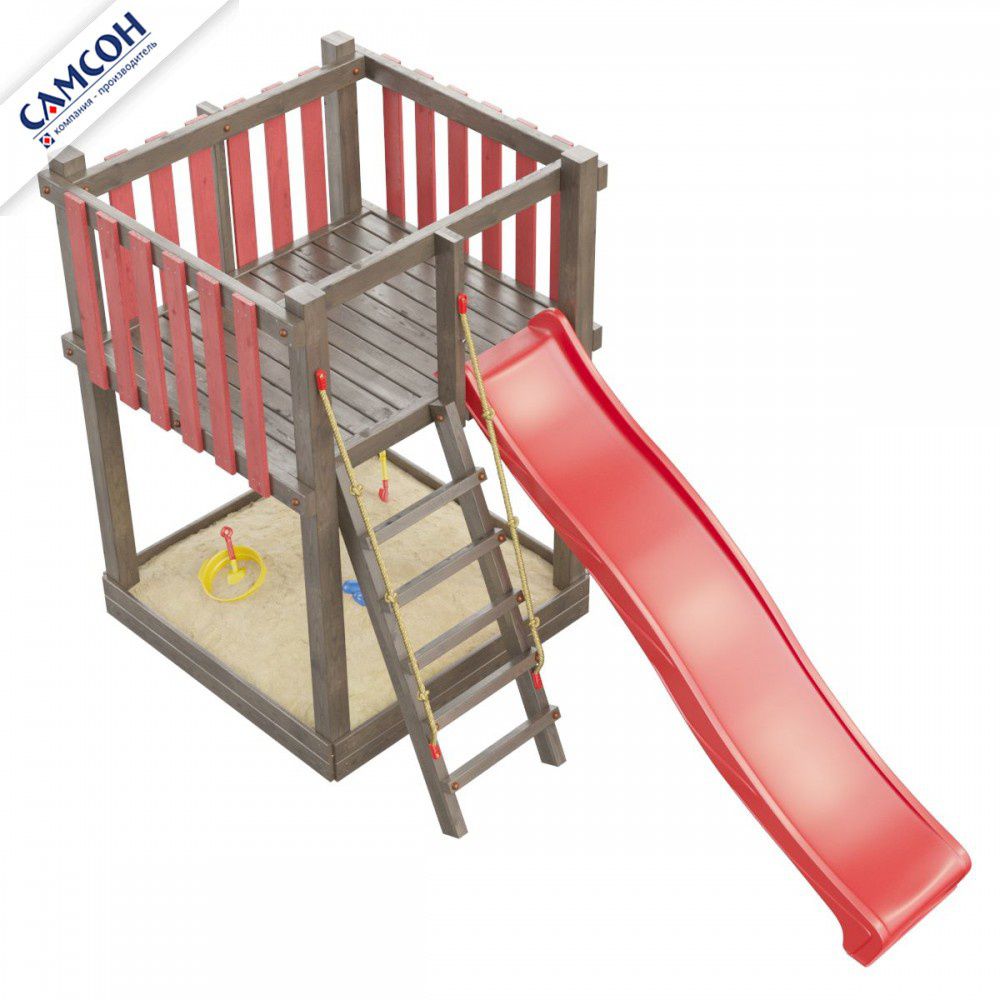 Детская деревянная игровая площадка Самсон Сибирика Мини (Umbra-Carmine)