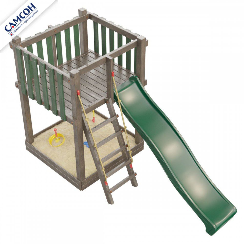 Детская деревянная игровая площадка Самсон Сибирика Мини (Umbra-Emerald)