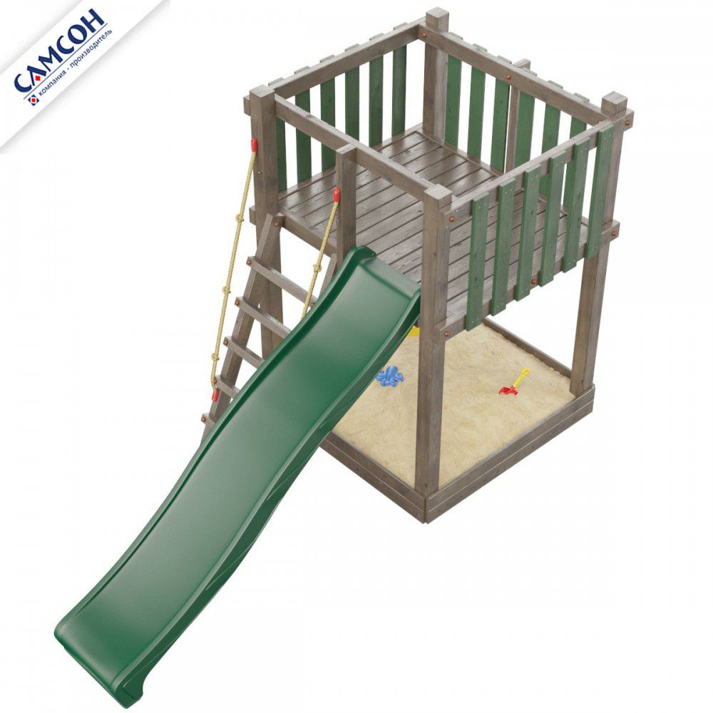 Детская деревянная игровая площадка Самсон Сибирика Мини (Umbra-Emerald)