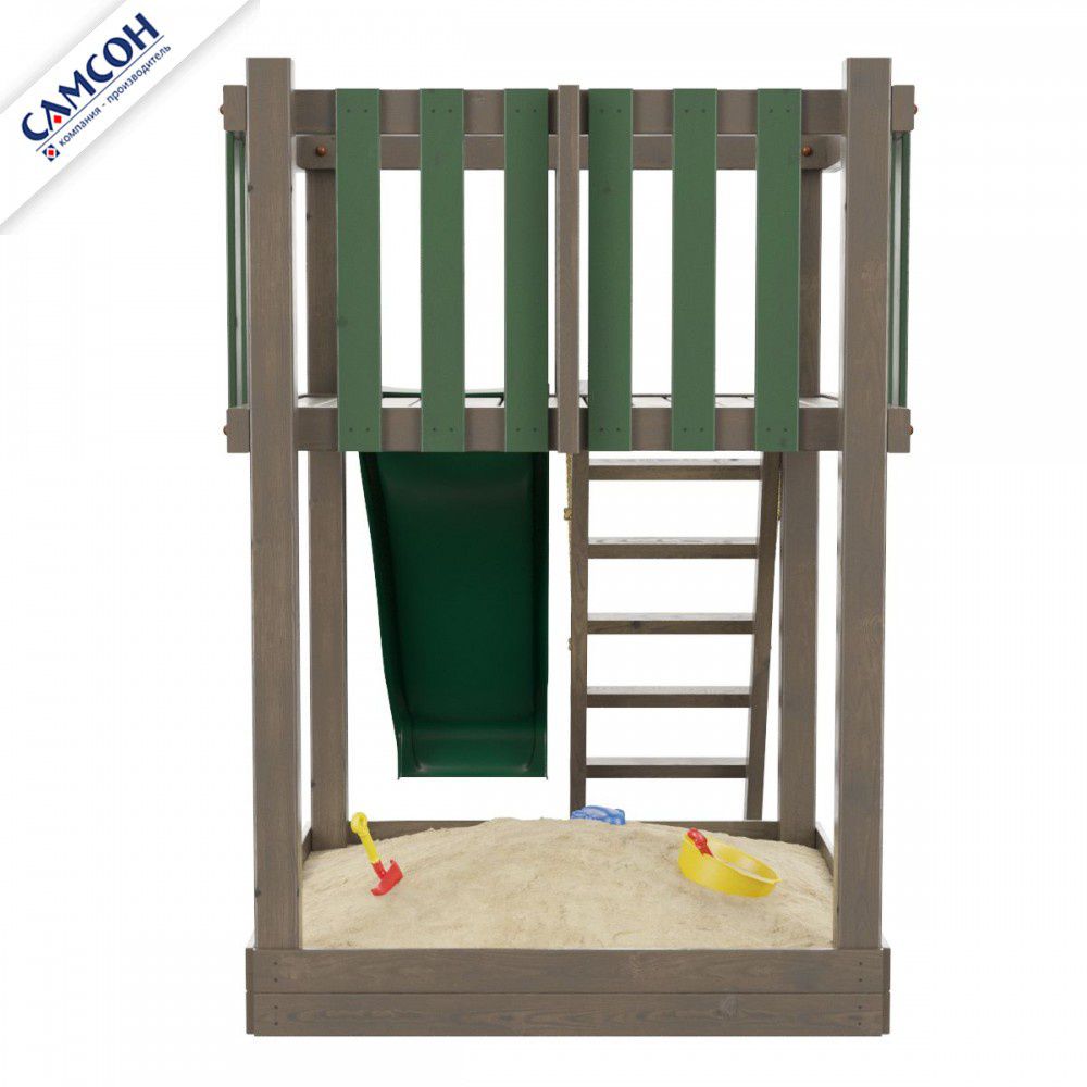 Детская деревянная игровая площадка Самсон Сибирика Мини (Umbra-Emerald)