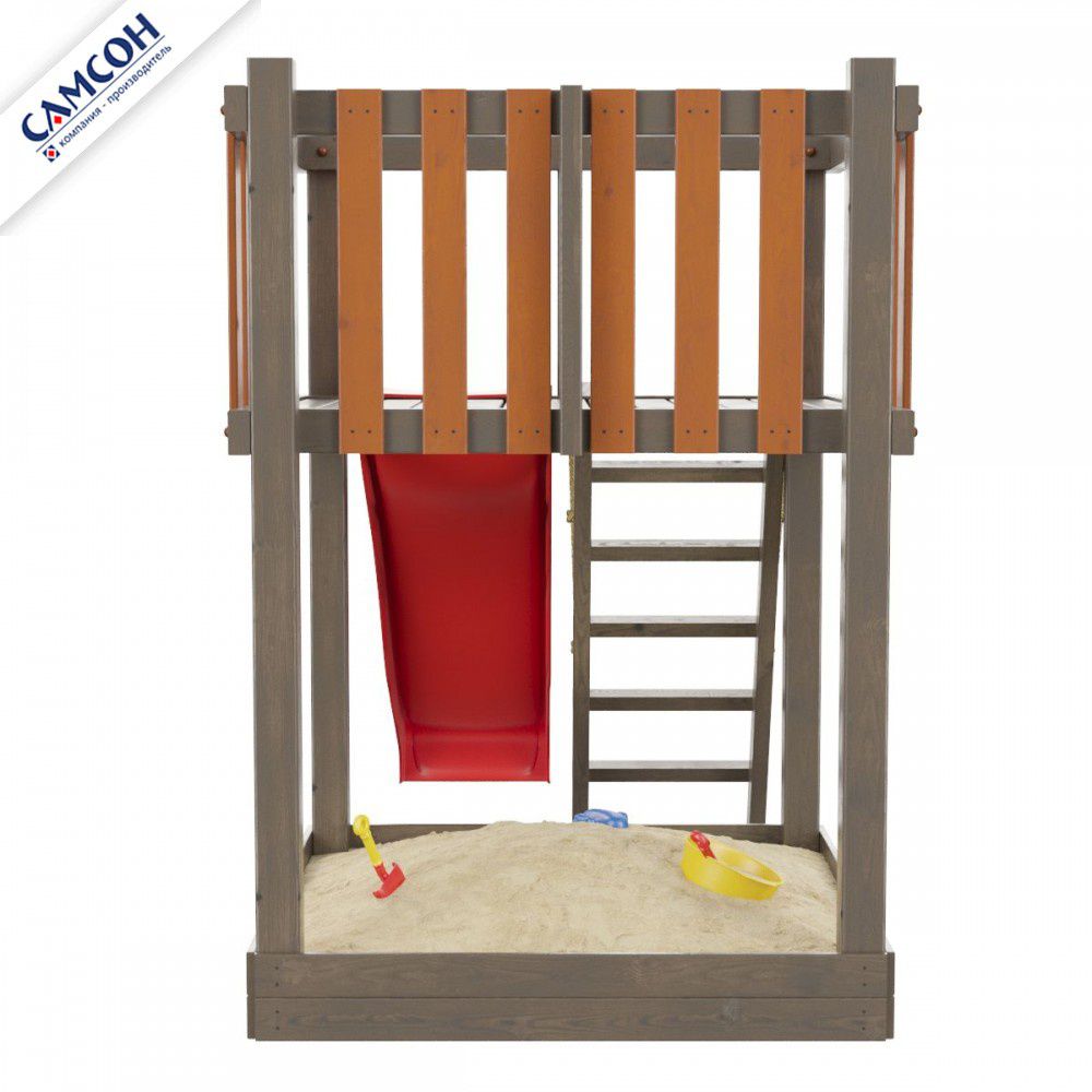 Детская деревянная игровая площадка Самсон Сибирика Мини (Umbra-Terracotta)