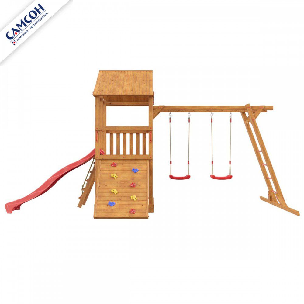 Детская деревянная игровая площадка Самсон Сибирика с рукоходом