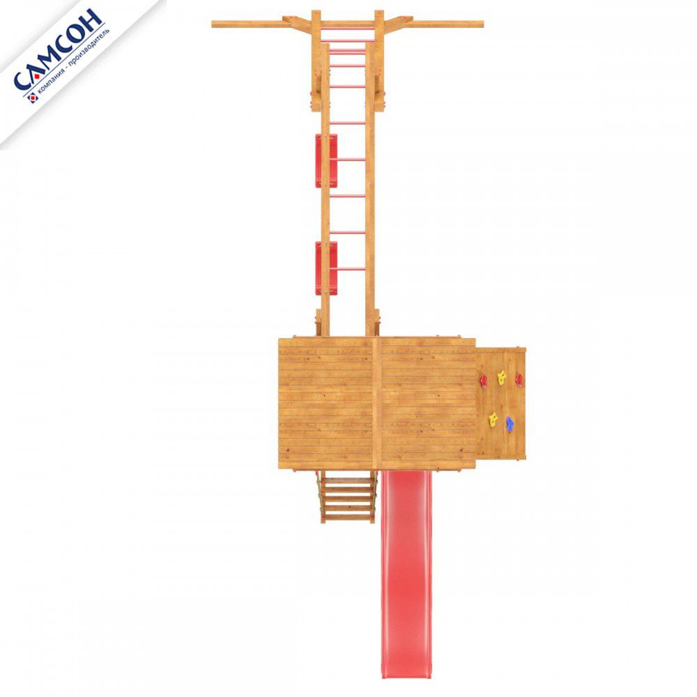 Детская деревянная игровая площадка Самсон Сибирика с рукоходом