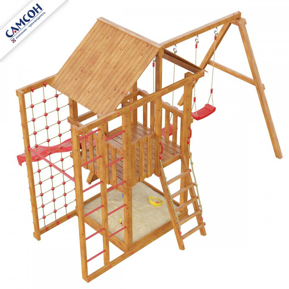 Детская деревянная игровая площадка Самсон Сибирика Спорт