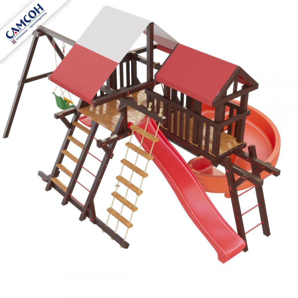 Детская деревянная игровая площадка Самсон Таити Люкс