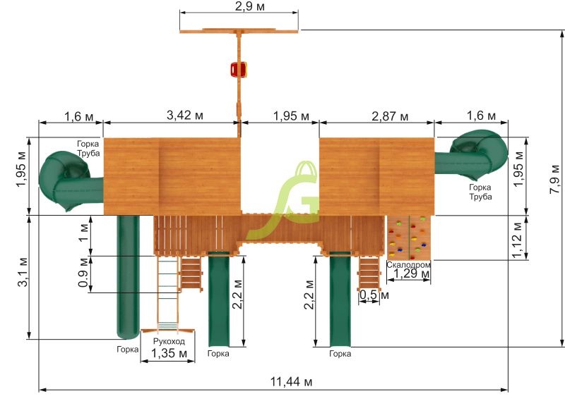 Детская деревянная площадка IgraGrad Домик 7