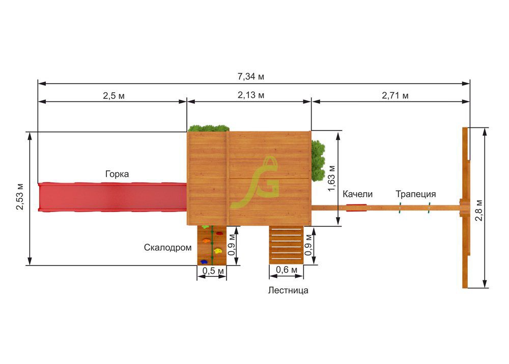 Детская игровая площадка Igragrad Клубный домик 2