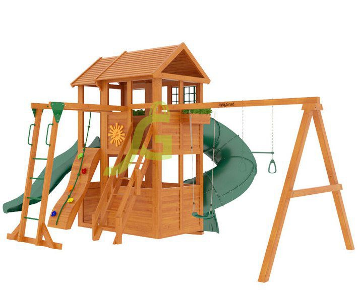 Детская игровая площадка Igragrad Клубный домик 2 с трубой и рукоходом