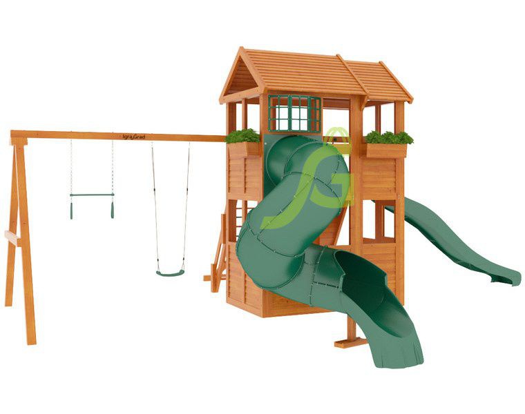 Детская игровая площадка Igragrad Клубный домик 2 с трубой и рукоходом
