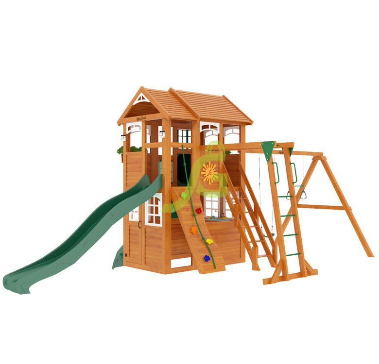 Детская игровая площадка Igragrad Клубный домик 2 с трубой и рукоходом Luxe