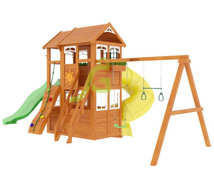 Детская игровая площадка Igragrad Клубный домик 2 с трубой Luxe