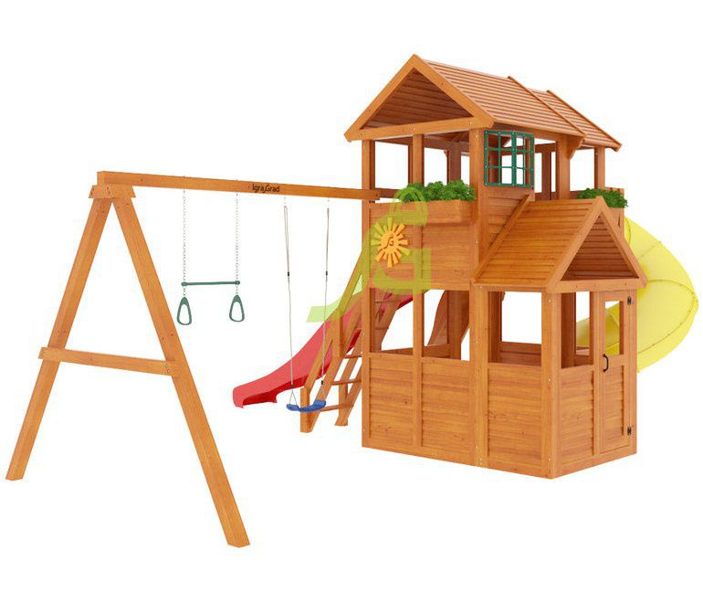 Детская игровая площадка Igragrad Клубный домик 3 с трубой