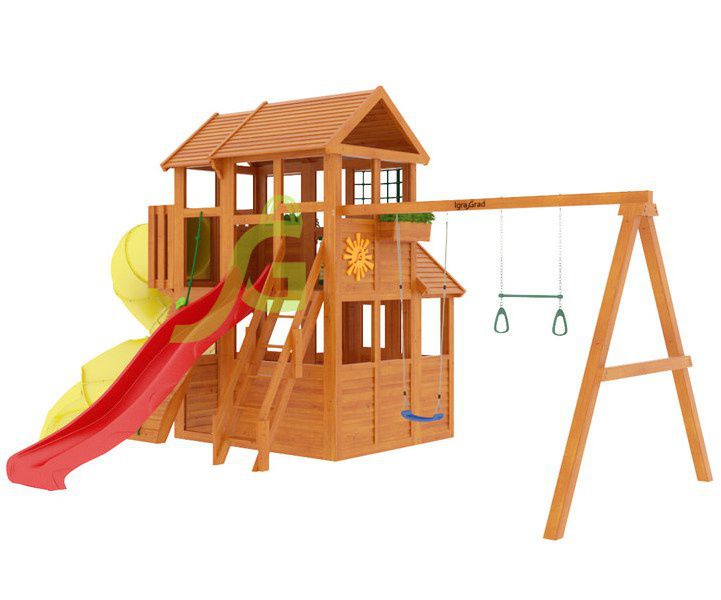 Детская игровая площадка Igragrad Клубный домик 3 с трубой