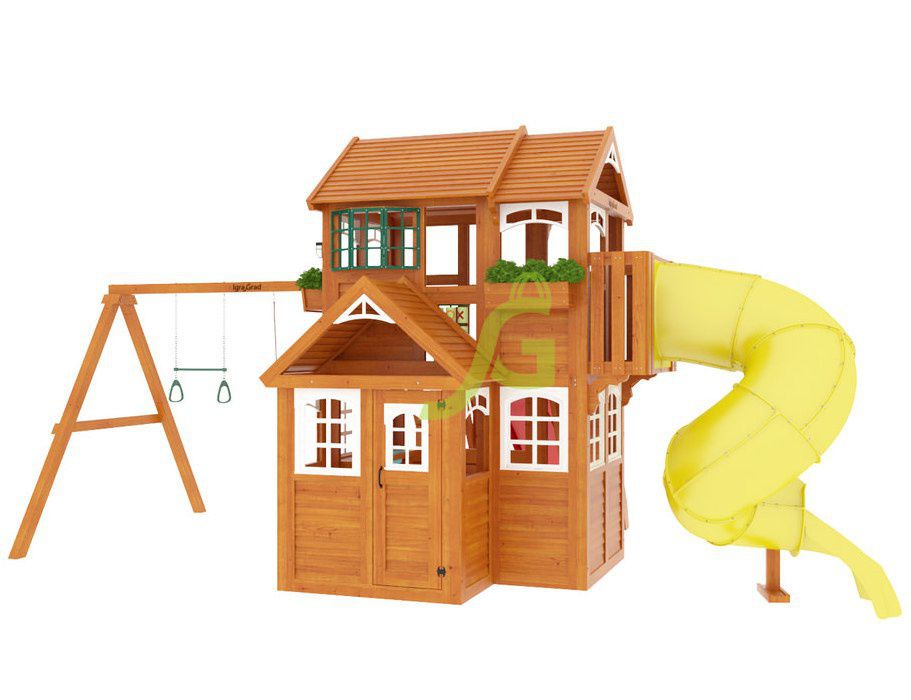 Детская игровая площадка Igragrad Клубный домик 3 с трубой Luxe