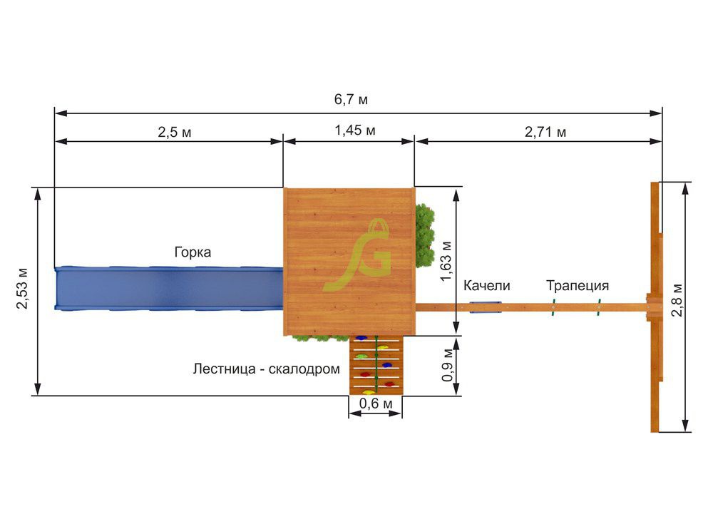 Детская игровая площадка Igragrad Клубный домик Luxe