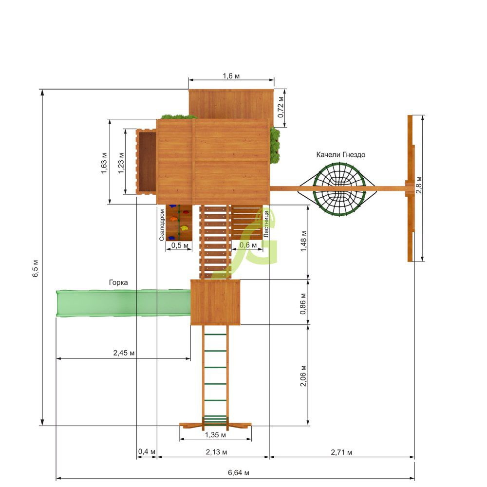 Детская игровая площадка Igragrad Клубный домик Макси