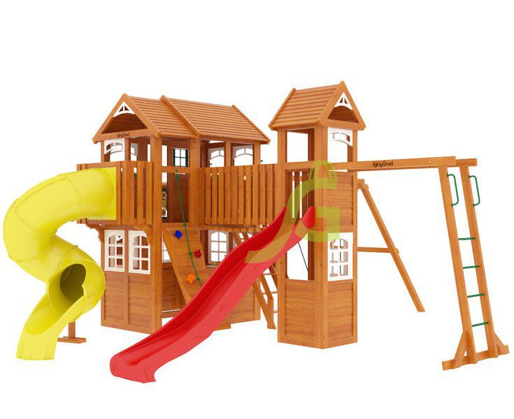 Детская игровая площадка Igragrad Клубный домик Макси с трубой Luxe