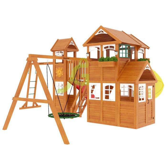 Детская игровая площадка Igragrad Клубный домик Макси с трубой Luxe