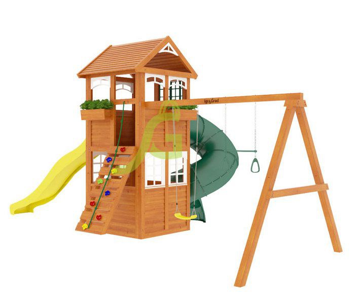 Детская игровая площадка Igragrad Клубный домик с трубой Luxe
