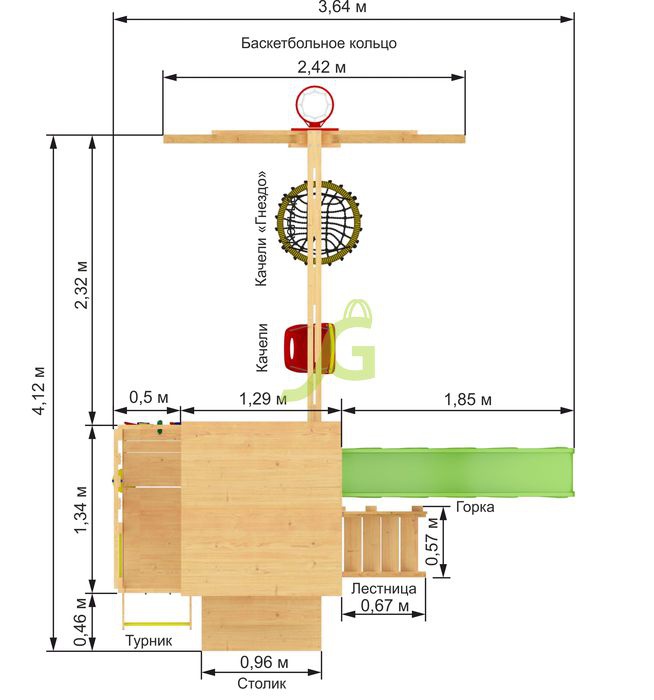 Детская игровая площадка IgraGrad Крафт Pro 1