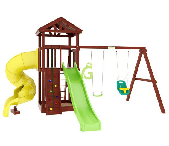 Детская игровая площадка Igragrad Панда Фани с винтовой трубой