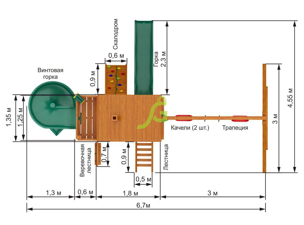 Детская игровая площадка Igragrad Шато Sun (Дерево)