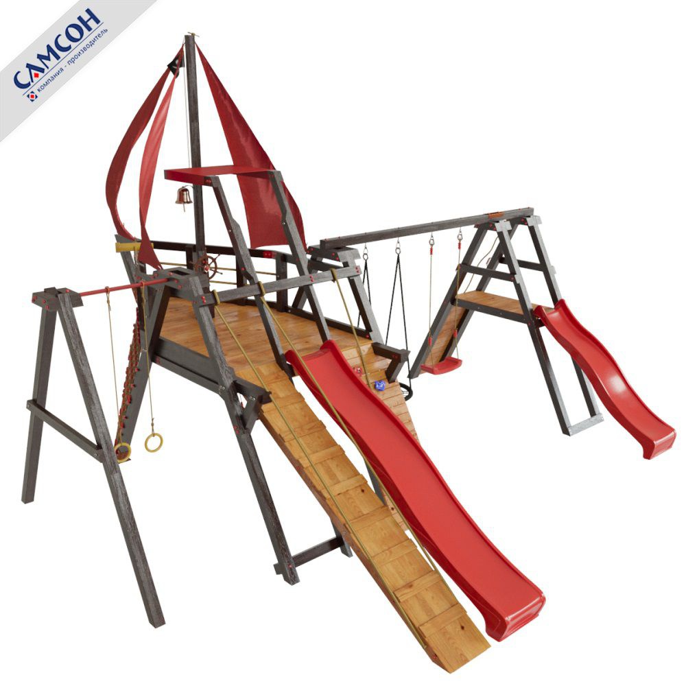 Детская игровая площадка корабль Самсон Каравелла