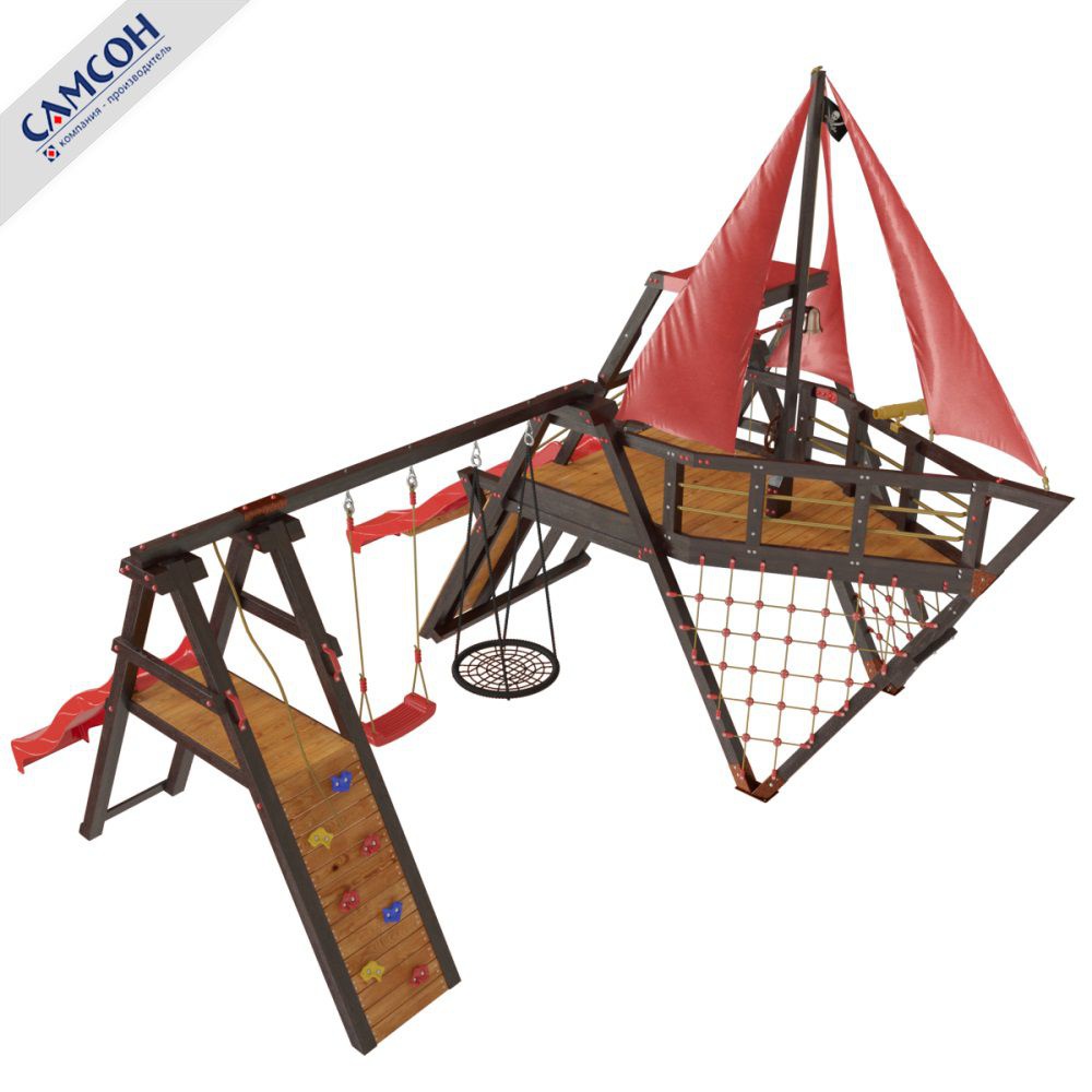 Детская игровая площадка корабль Самсон Каравелла