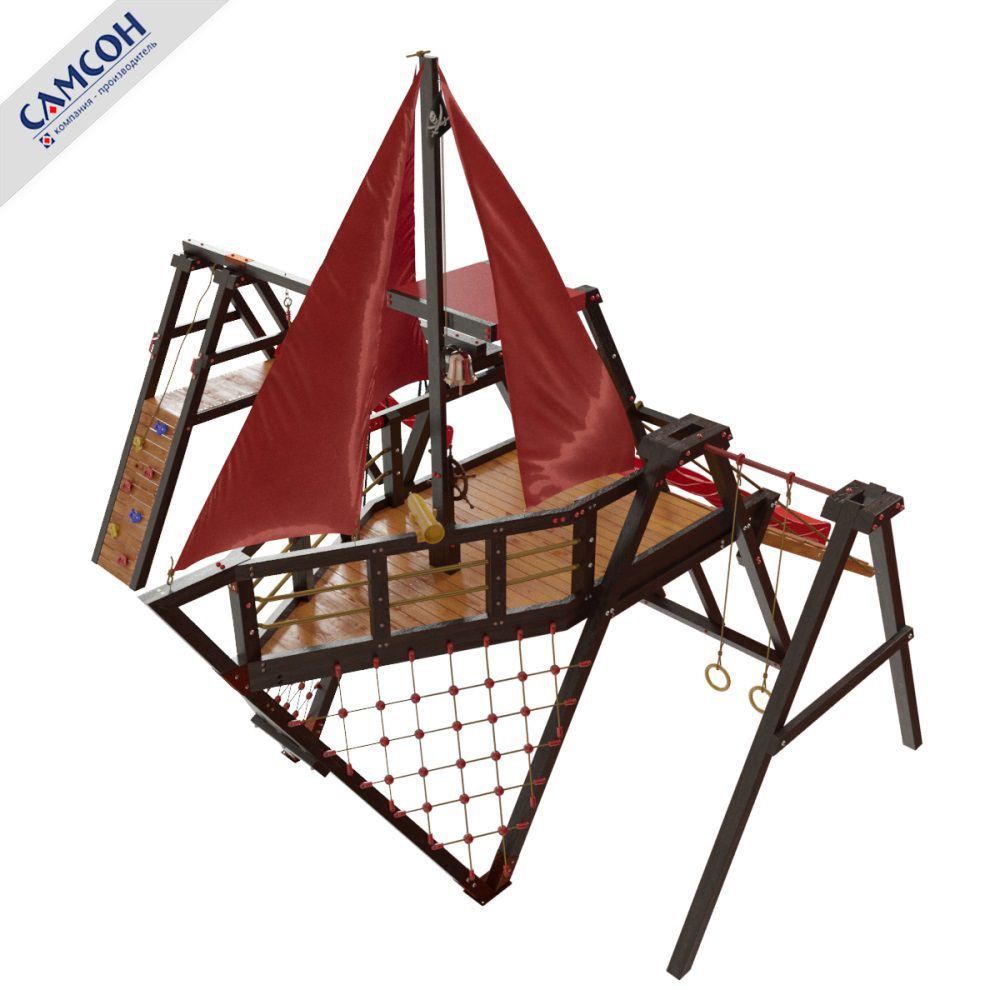 Детская игровая площадка корабль Самсон Каравелла