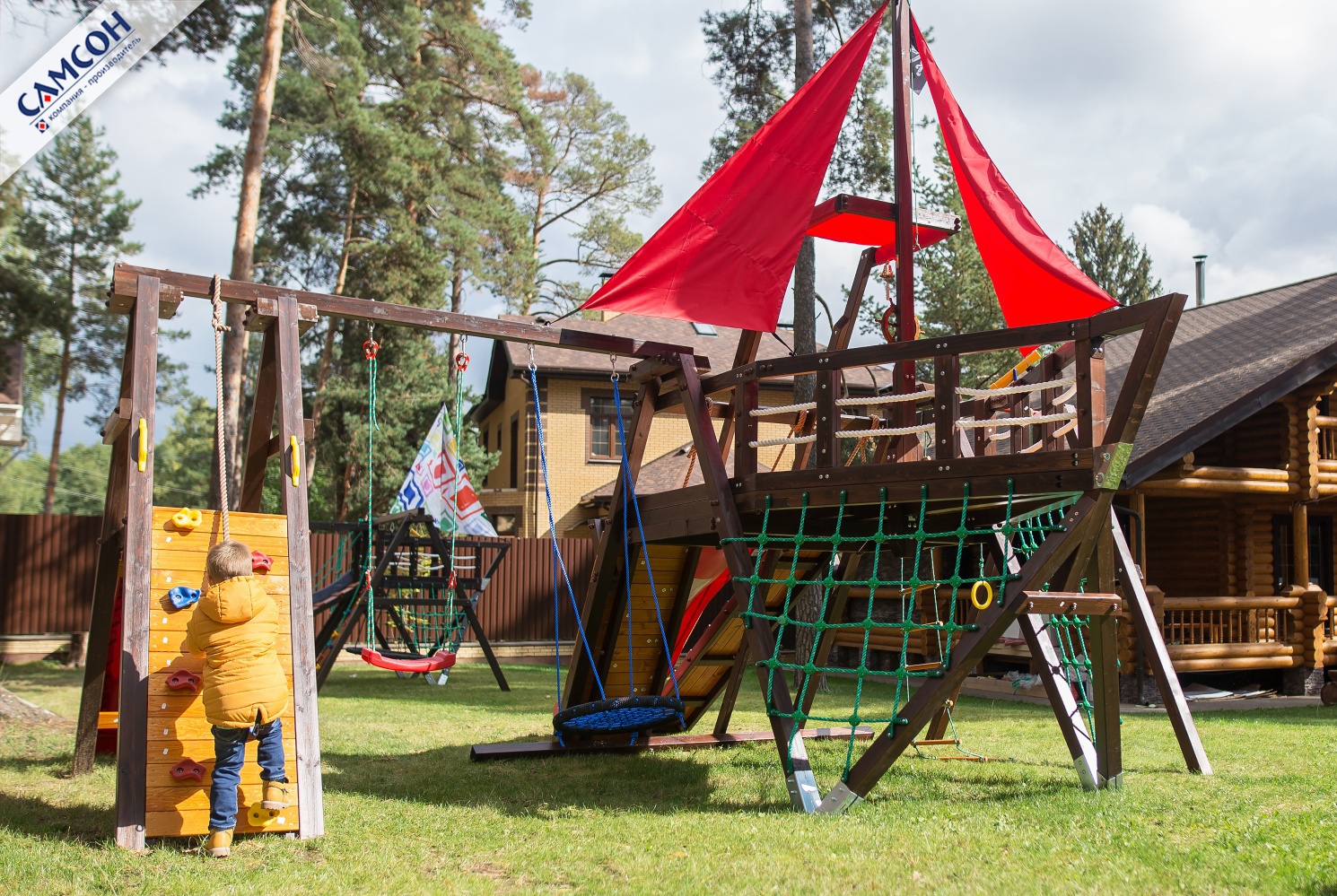 Детская игровая площадка корабль Самсон Каравелла