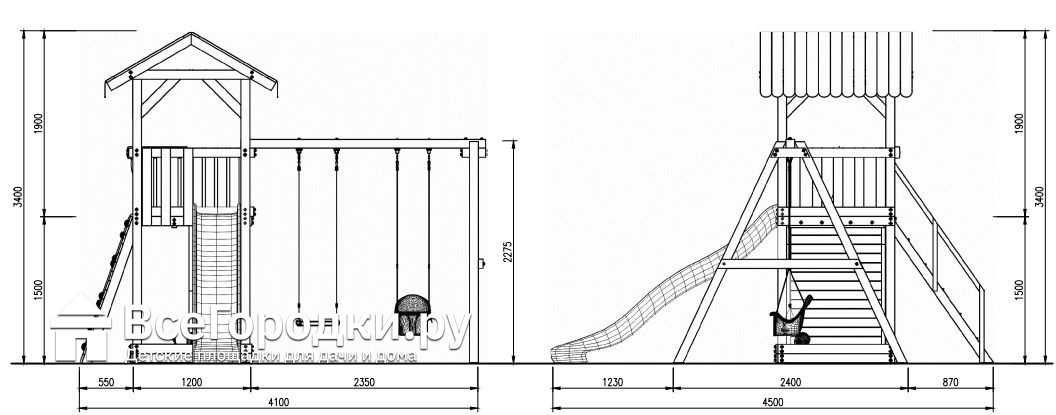 Детская площадка для дачи Савушка Classic