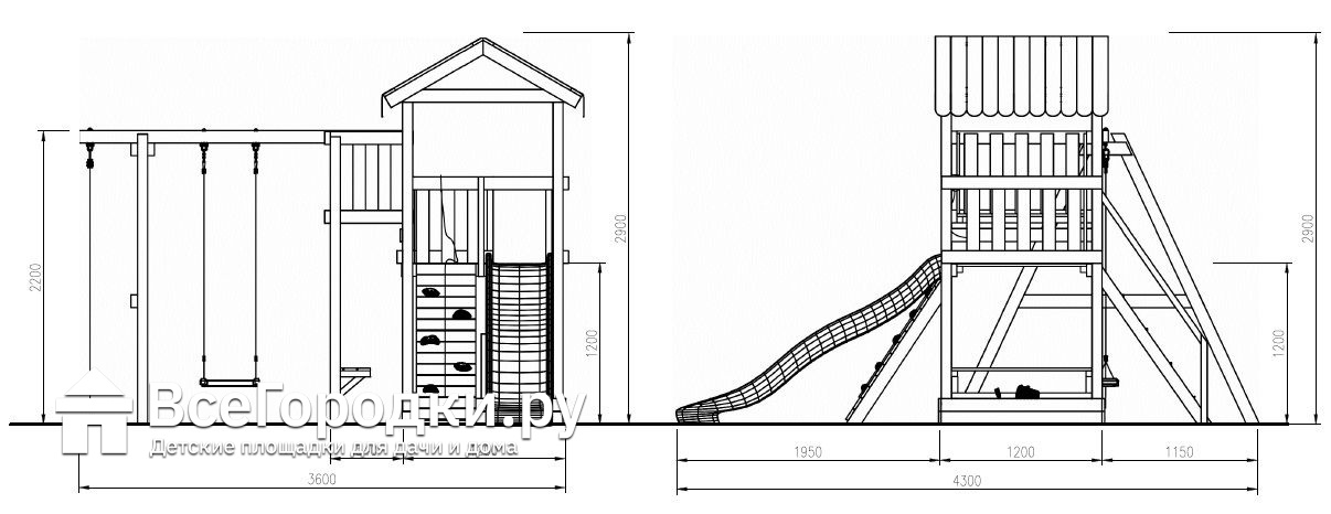 Детская игровая площадка Савушка Мастер 1