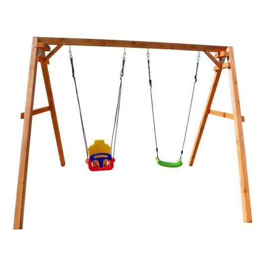 Детские уличные качели Можга с качелями со спинкой