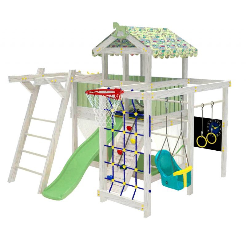 Детский домашний игровой комплекс Можга чердак ДК1Б Бирюзовый