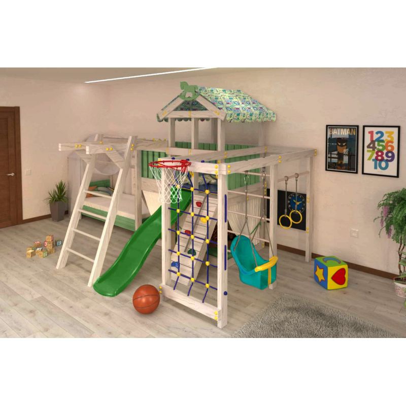 Детский домашний игровой комплекс Можга чердак ДК1Б Бирюзовый