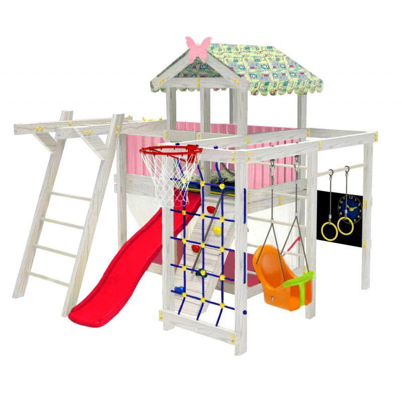 Детский домашний игровой комплекс Можга чердак ДК1Р Розовый