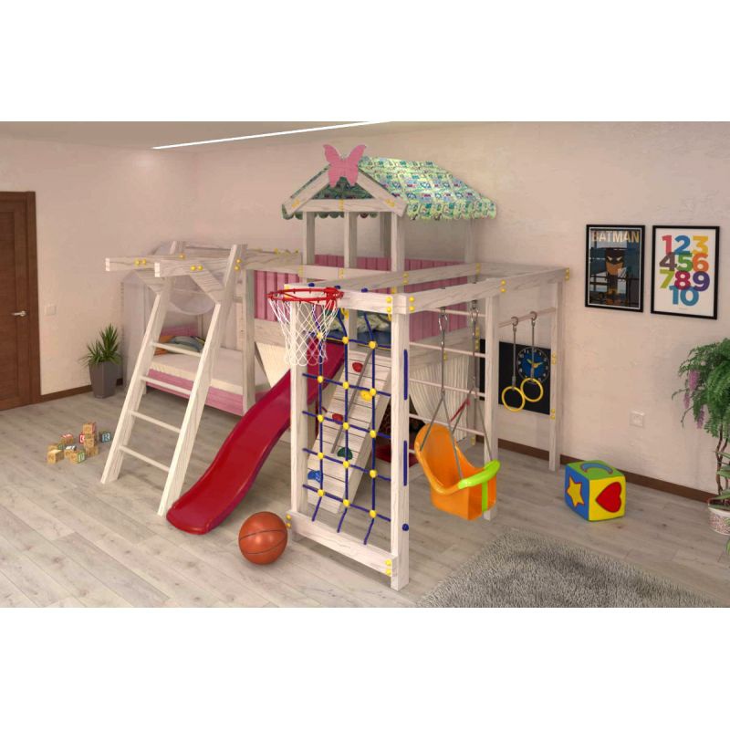 Детский домашний игровой комплекс Можга чердак ДК1Р Розовый