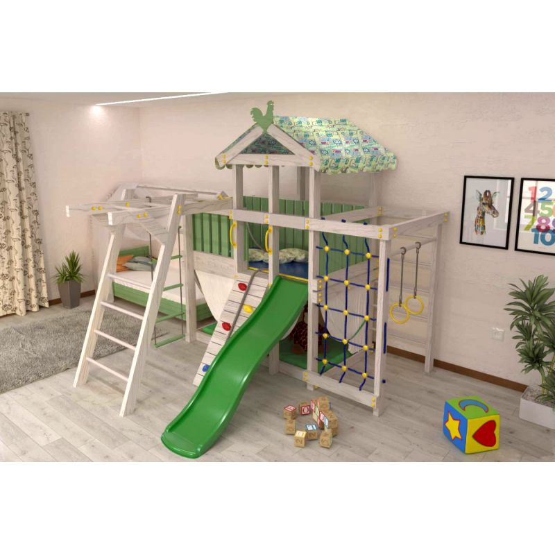 Детский домашний игровой комплекс Можга чердак ДК2Б Бирюзовый