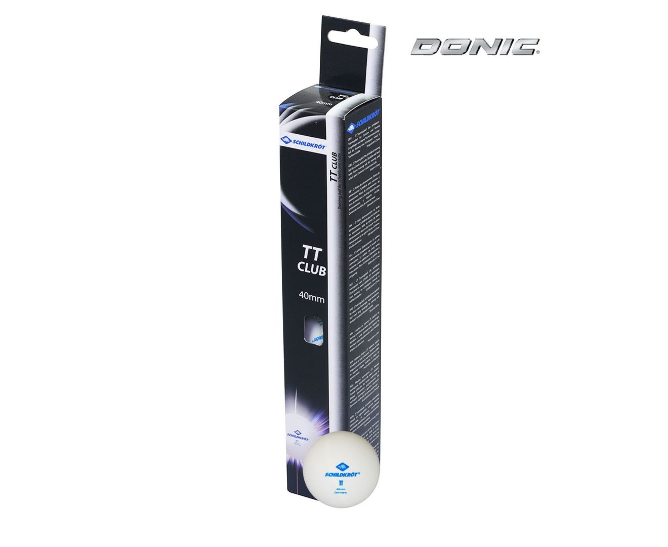Мячики для н/тенниса DONIC 2T-CLUB белые