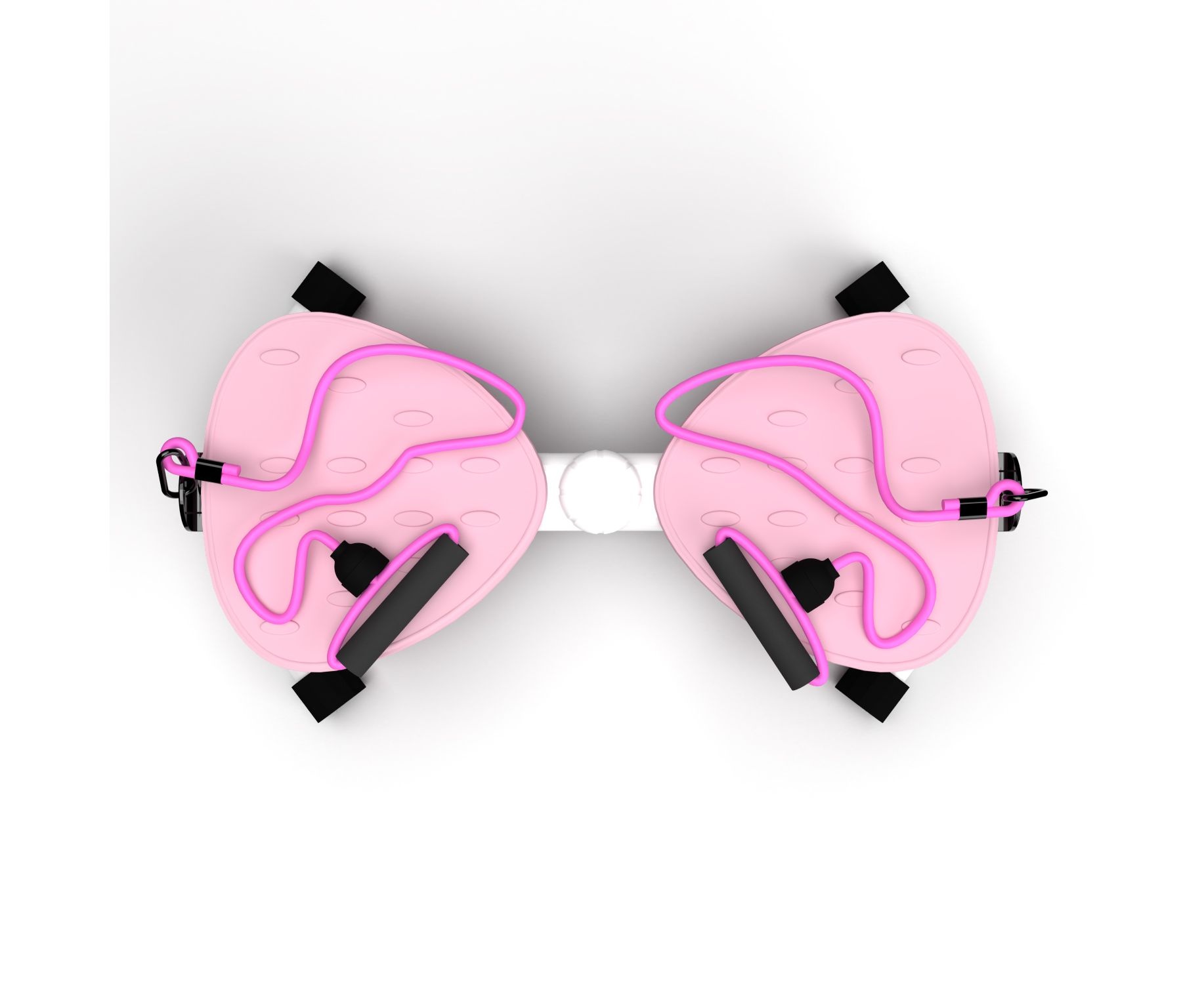 Фитнес платформа DFC Twister Bow с эспандерами (розовая)