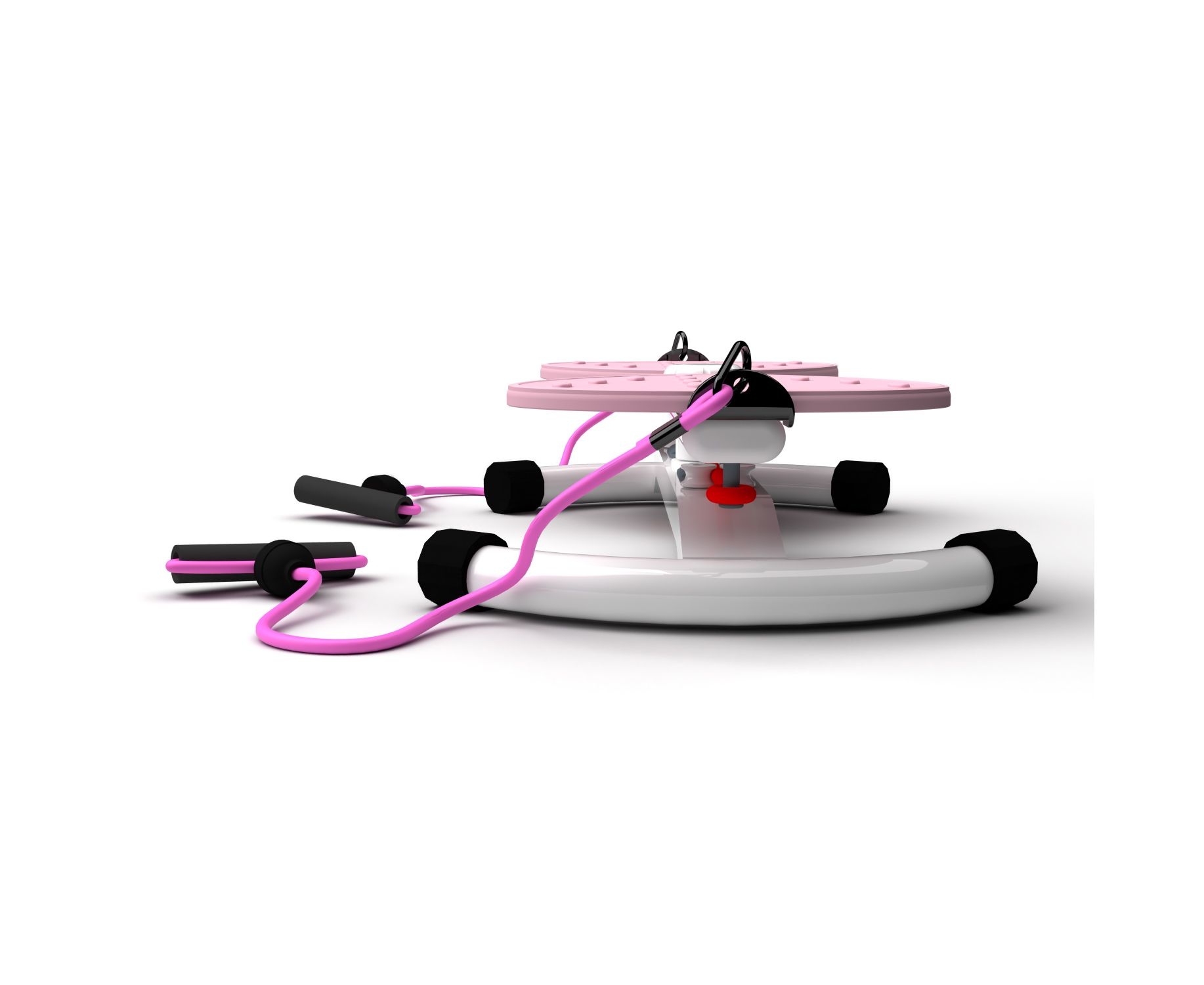 Фитнес платформа DFC Twister Bow с эспандерами (розовая)