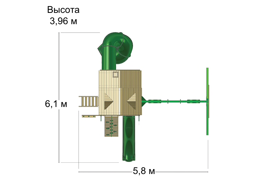 Детская деревянная площадка Горец Ривьера