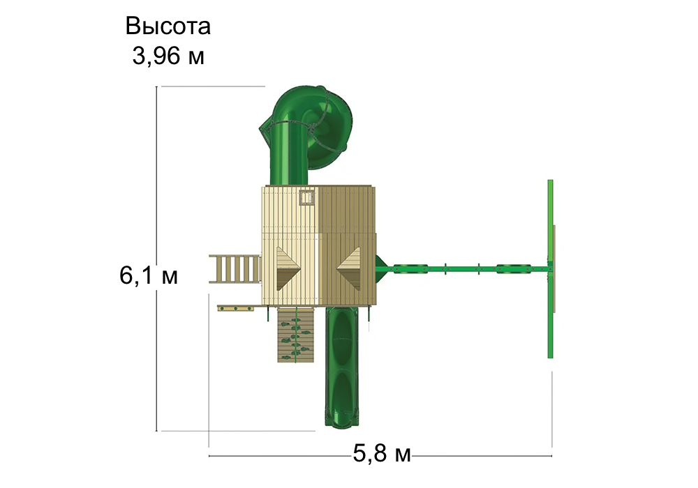 Детская деревянная площадка Горец