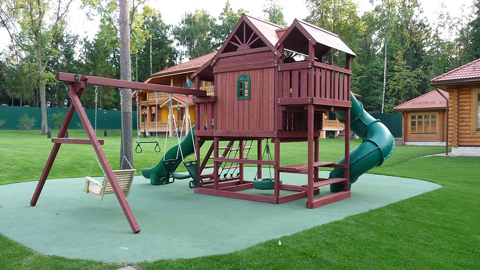 Детская деревянная площадка Горный дом