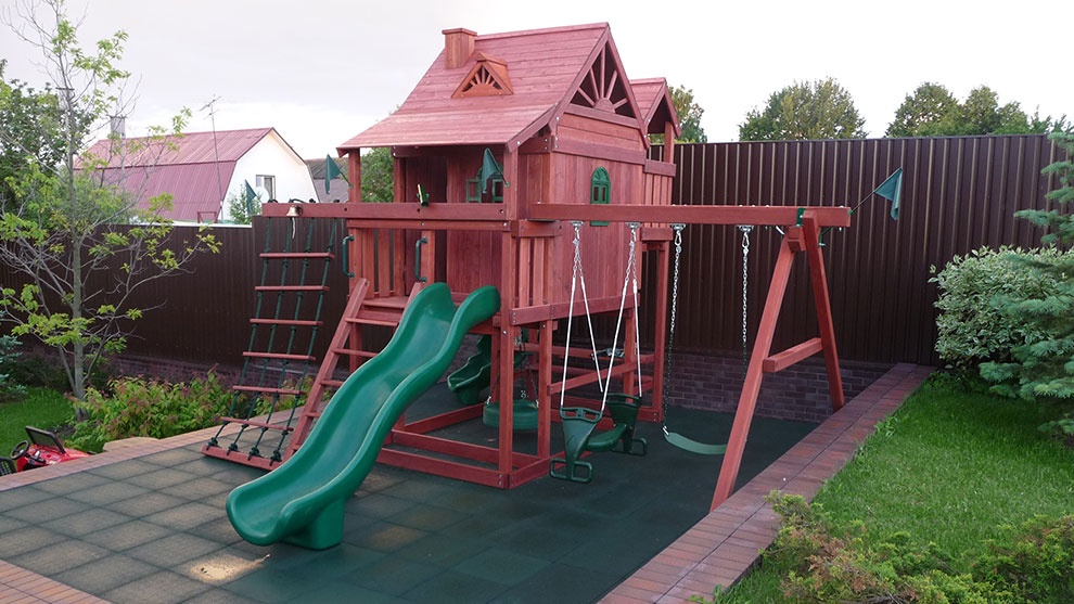 Детская деревянная площадка Горный дом