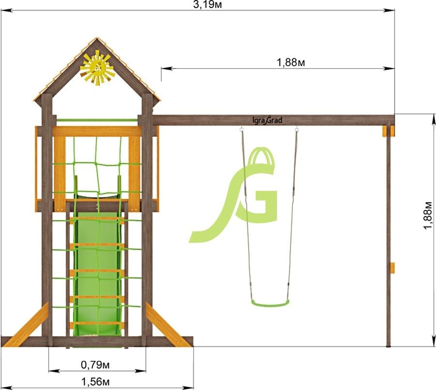Детская площадка для дачи IgraGrad Игруня 3