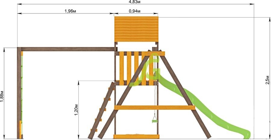Детская площадка для дачи IgraGrad Игруня 3